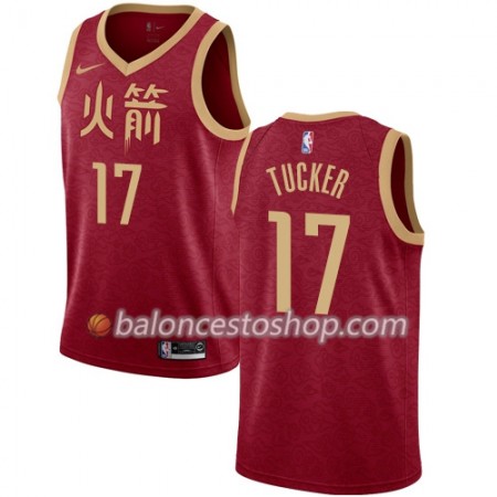 Camiseta Hombre NBA Houston Rockets PJ Tucker 17 2018-19 Nike City Edition Rojo Swingman